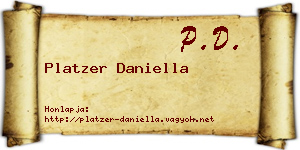 Platzer Daniella névjegykártya